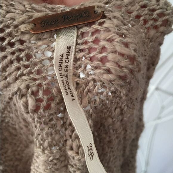 FREE PEOPLE FREE SPIRIT CARDIGAN STRIPED size XS knit cotton linen blend - Picture 9 of 11